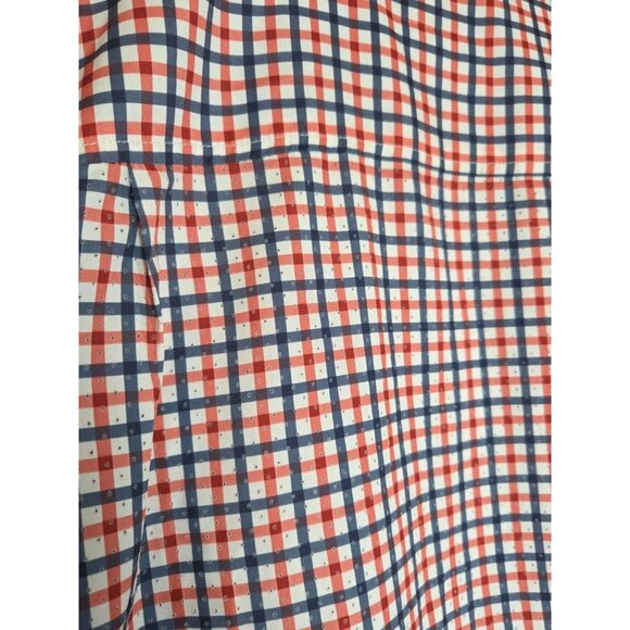 Huk Performance Fishing Shirt Mens XL Red Blue Plaid Short Sleeve Button Up - Picture 4 of 5